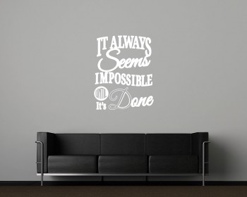 It Always Seems Quotes Wall  Art Stickers